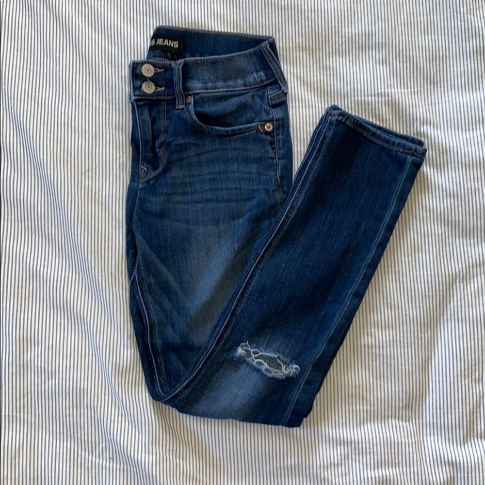 Express cropped skinny jeans